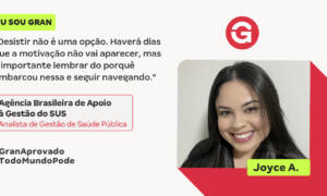 Em busca da aprovação, Joyce A. focou 100% nos estudos!