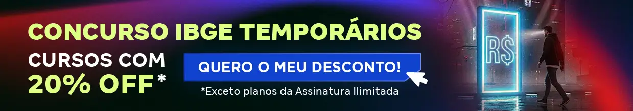 [Desconto curso avulso] IBGE Temporários – Cabeçalho