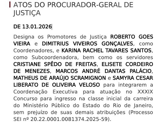 Concurso MP RJ Promotor: comissão formada! 

