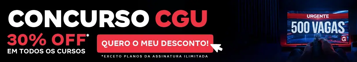 [Desconto curso avulso] Concurso CGU – Cabeçalho