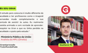 Ainda na faculdade, Gustavo M. conquistou a aprovação no MPU!