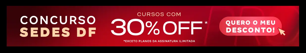 [Desconto curso avulso] Concurso SEDES DF – Cabeçalho
