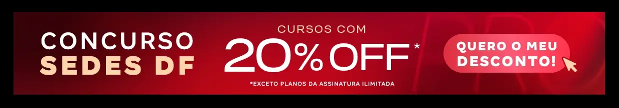 [Desconto curso avulso] Concurso SEDES DF – Cabeçalho