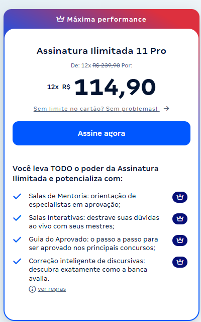 Assinatura Ilimitada Pro com desconto: detalhamento do plano 