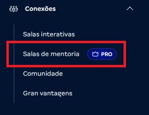 Salas de Mentoria: como localizar na plataforma web
