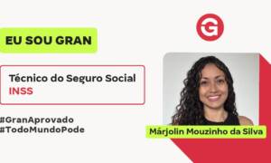 Márjolin S. foi aprovada no Concurso INSS estudando no celular