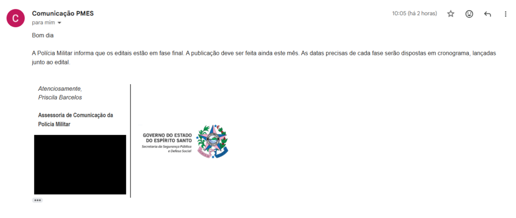 Concurso PM ES: Resposta ao Gran
