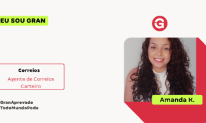 Equilibrando rotina e estudo, Amanda K. foi aprovada nos Correios!