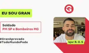 Trabalhando e estudando 2 horas por dia, Ígor S. garante aprovação na PM SP!
