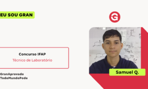 Aprovado em 1º lugar no Concurso IFAP: conheça Samuel Q.